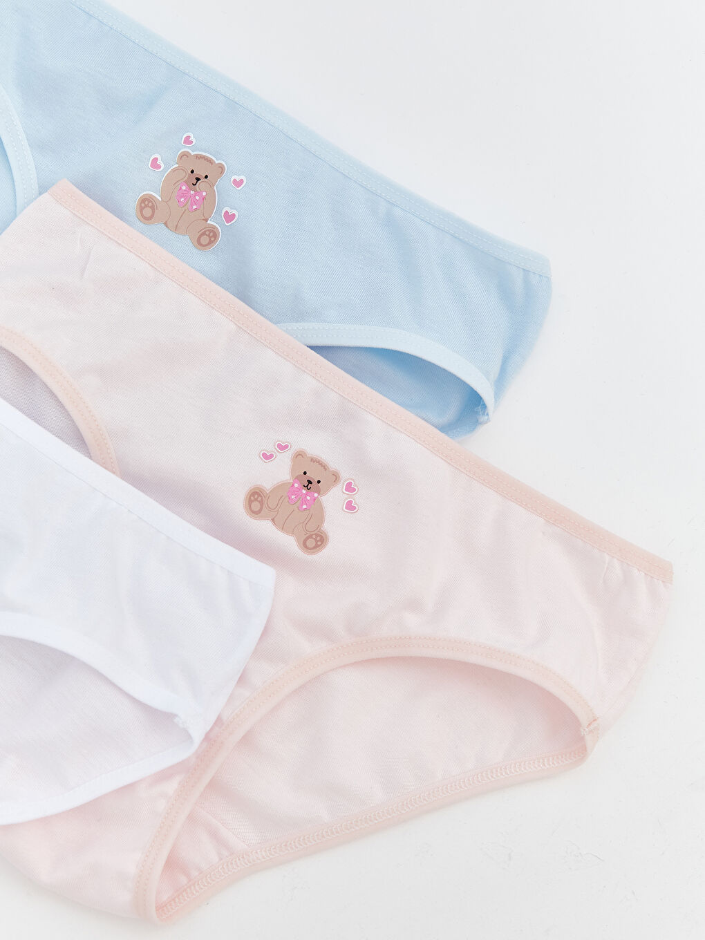 Pembe Baskılı Kız Çocuk Külot 3'lü-1