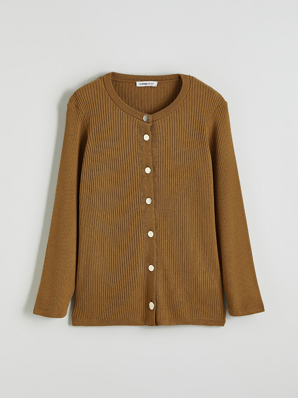 Sarı Bisiklet Yaka Kadın Triko Hırka-4