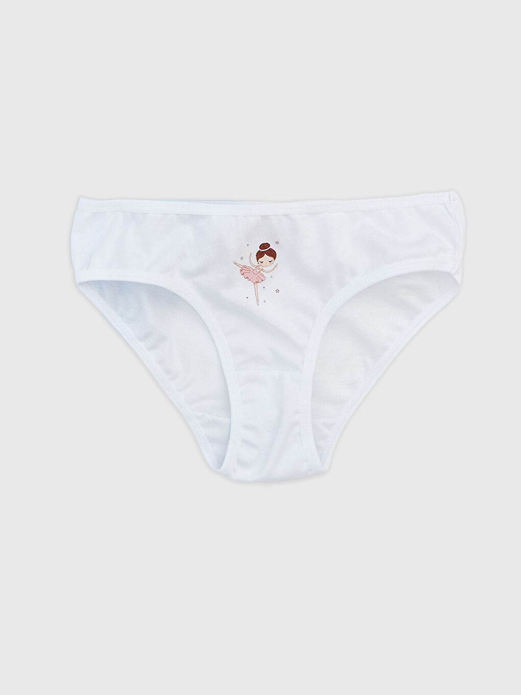 Beyaz Baskılı Kız Çocuk Külot