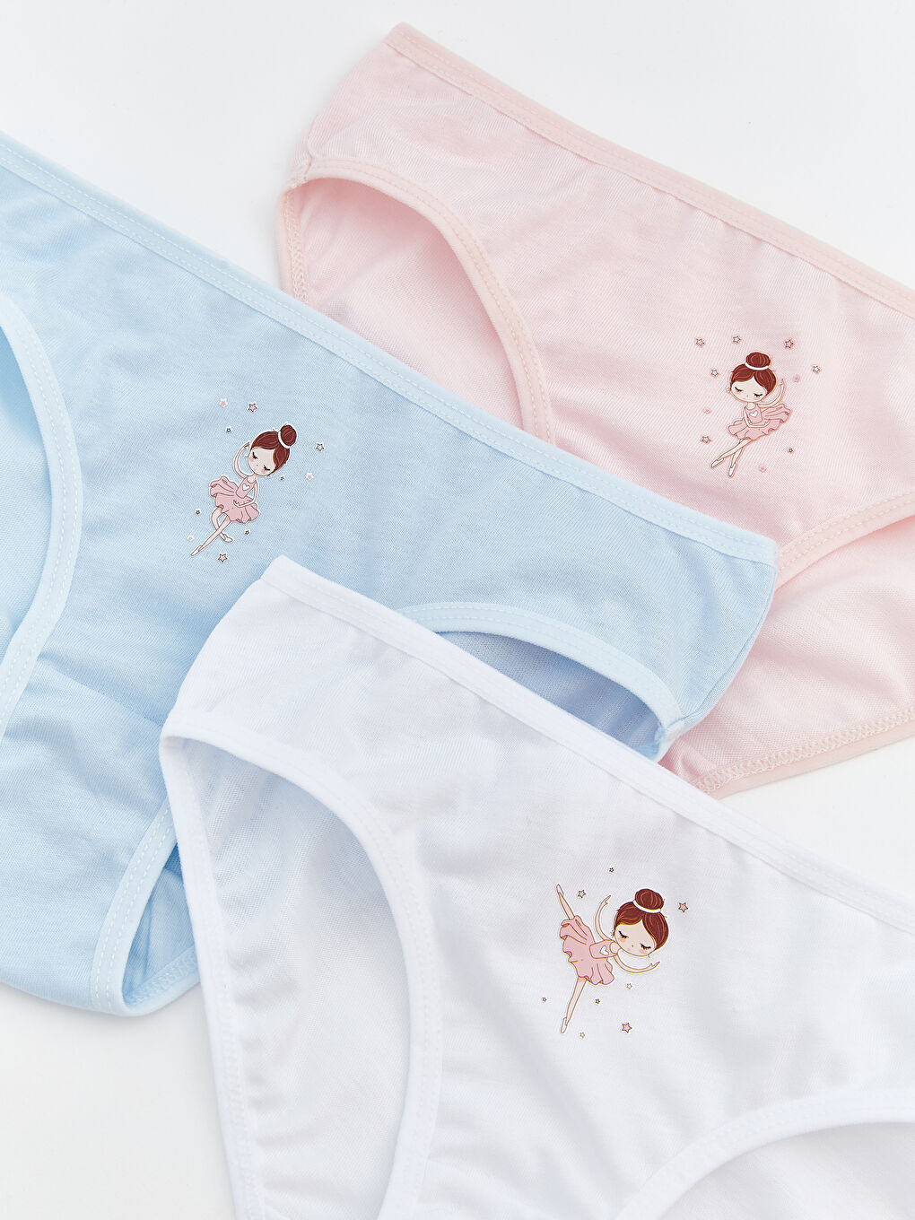 Pembe Baskılı Kız Çocuk Külot 3'lü-1