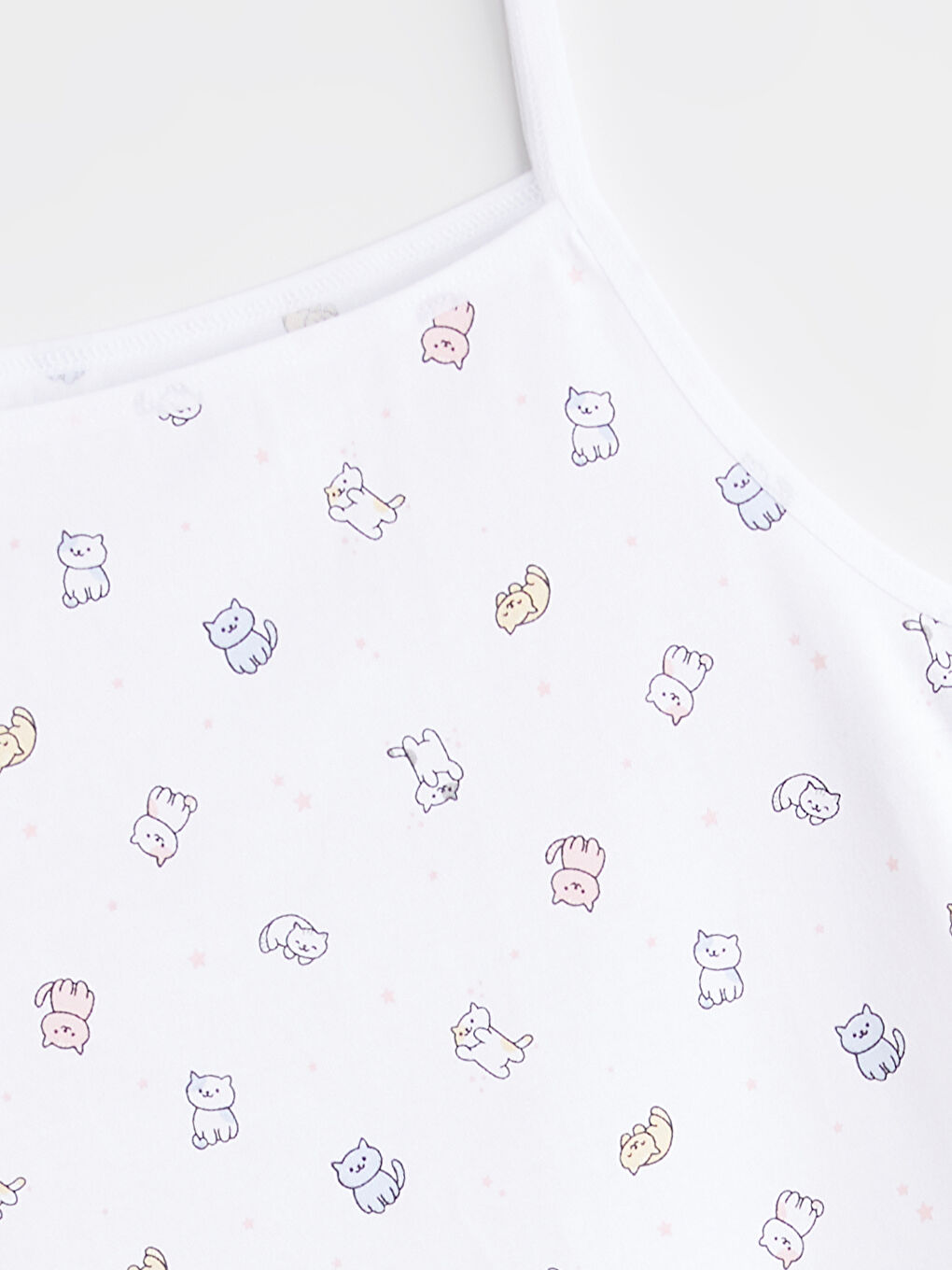 Beyaz Kare Yaka Kız Çocuk Atlet-2