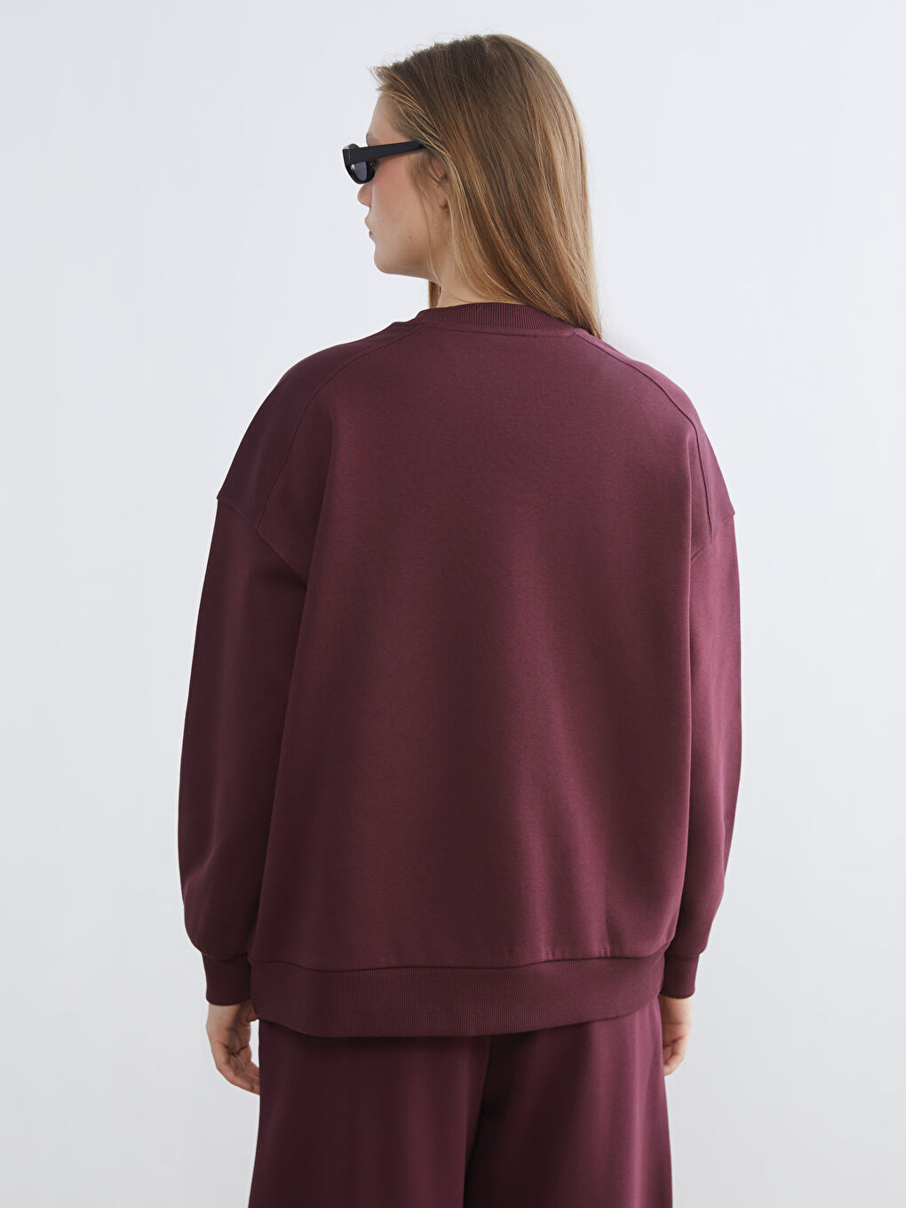 Printed Oversize Women's Thick Sweatshirt-3
