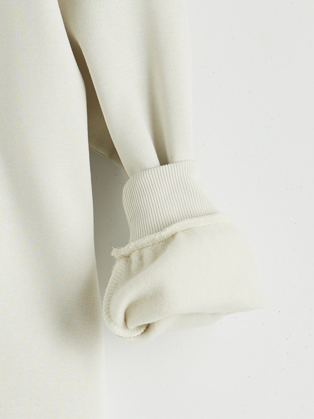 Gri Baskılı Oversize Kadın Kalın Sweatshirt-5