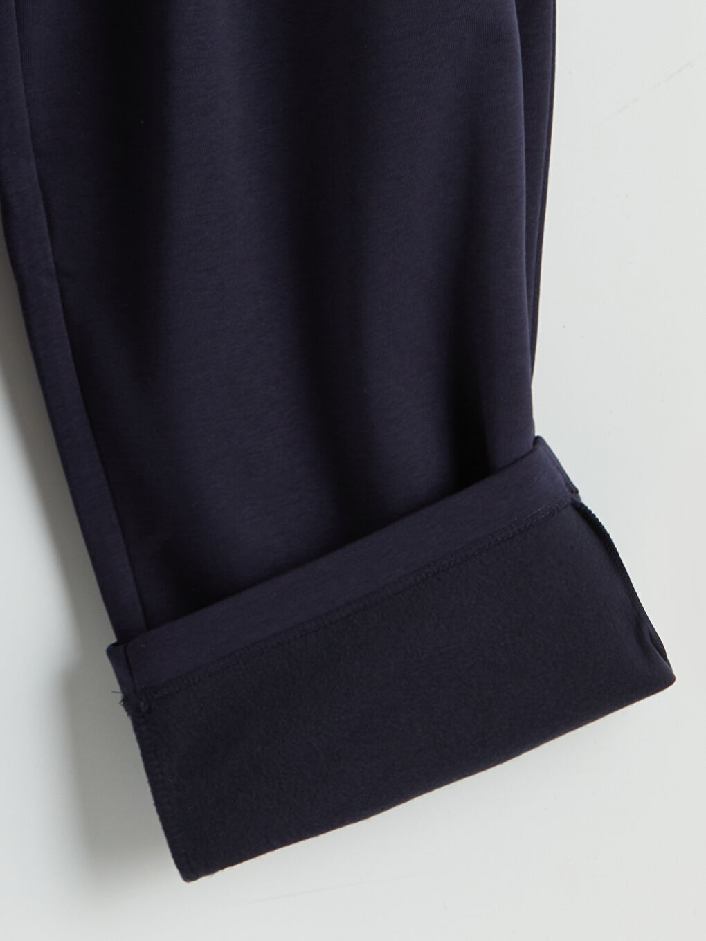 Lacivert Beli Lastikli Kadın Kalın Eşofman Altı-5