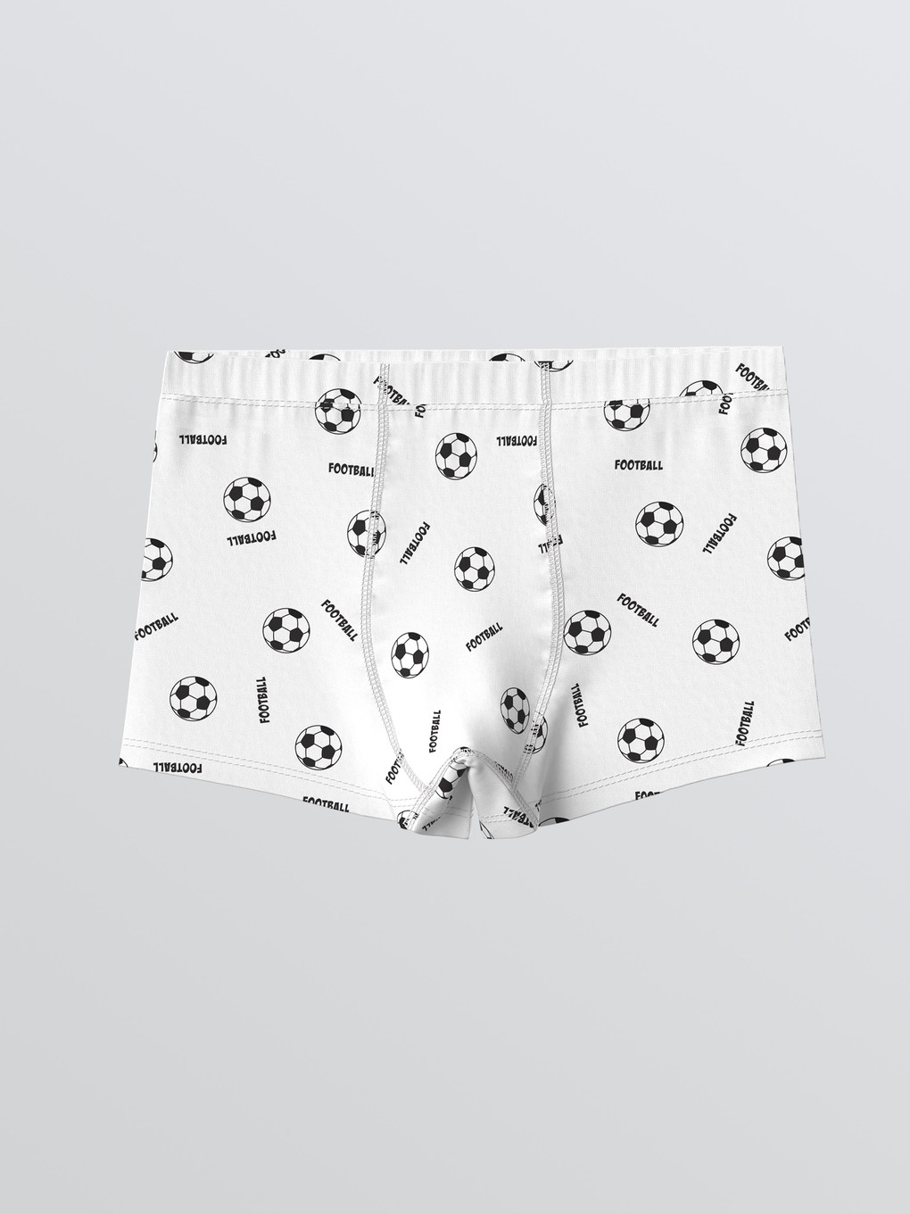 Beyaz Desenli Erkek Çocuk Boxer
