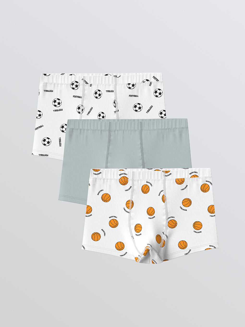 Patterned Boys' Boxer Trunks 3-Pack