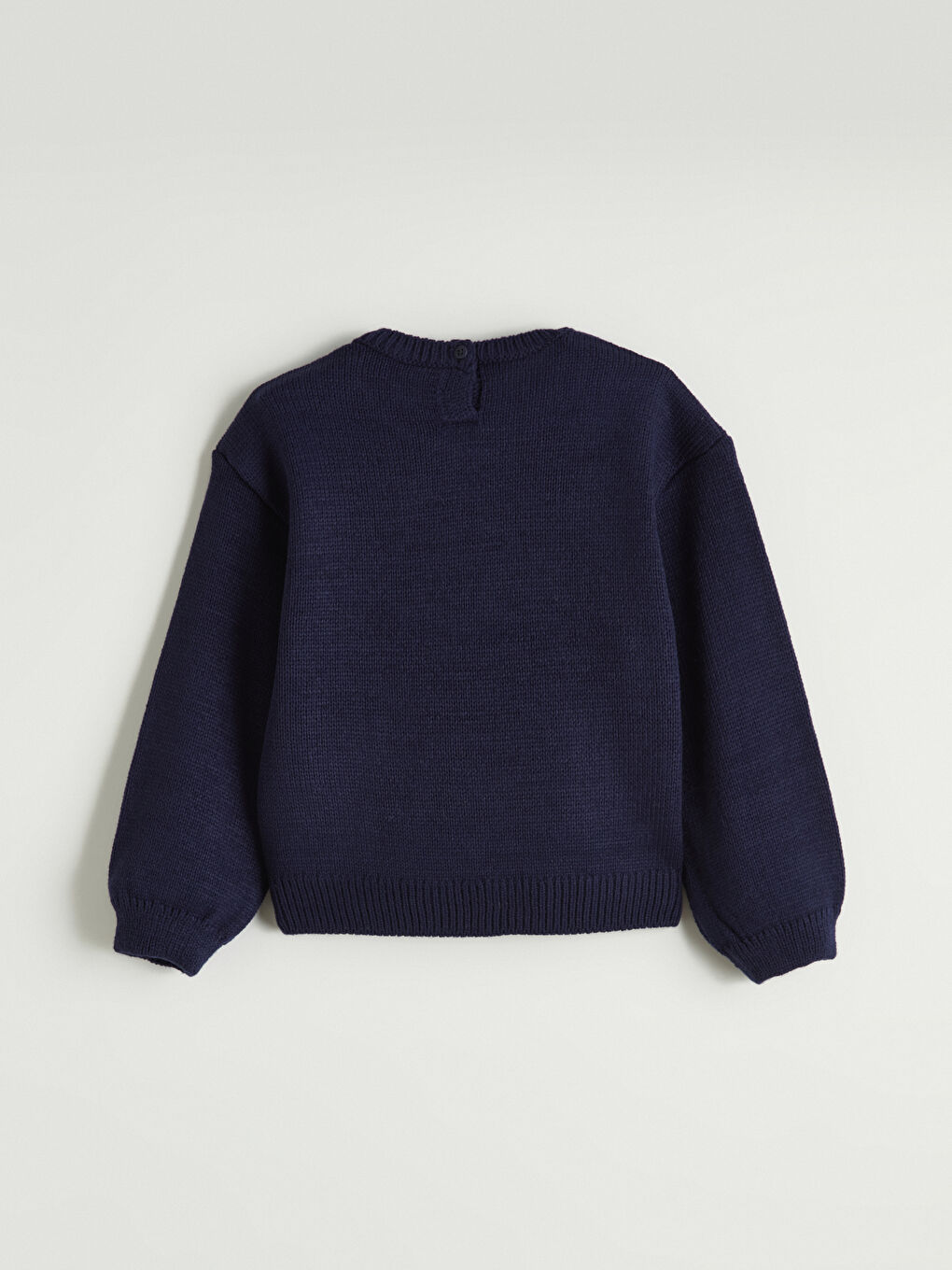 Lacivert Çiçekli Triko Kız Çocuk Kazak ve Pantolon-3