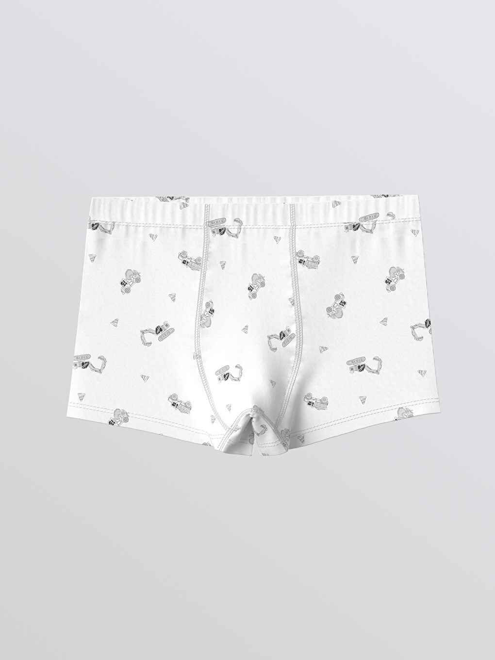 Beyaz Baskılı Erkek Çocuk Boxer