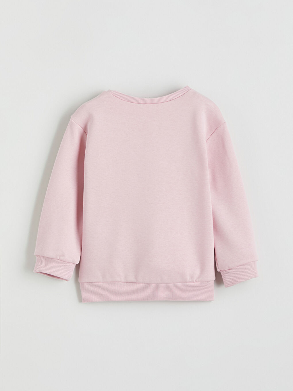 Pembe Bisiklet Yaka Fiyonk Detaylı Kız Çocuk Sweatshirt-1