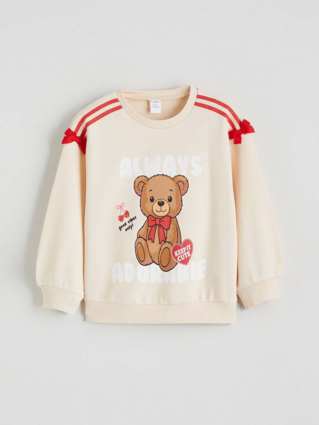 Crew Neck Girl's Thick Sweatshirt, Pack of 2-1