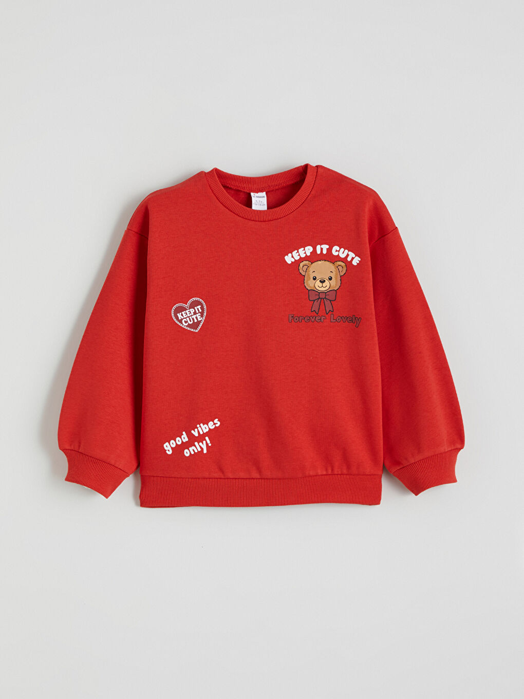 Crew Neck Girl's Thick Sweatshirt, Pack of 2-4