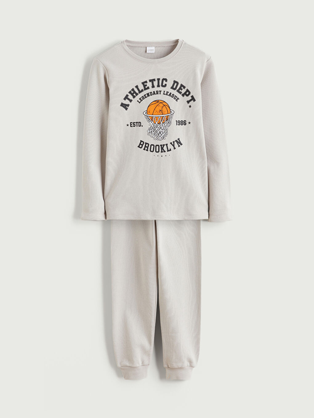 Crew Neck Boys' Pyjama Set-2