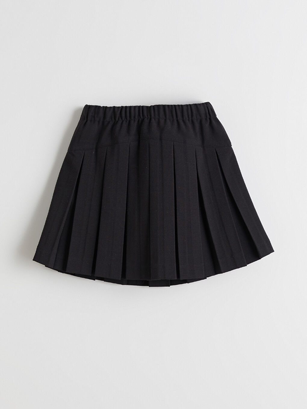 Siyah Beli Lastikli Basic Kız Çocuk Pileli Etek-3