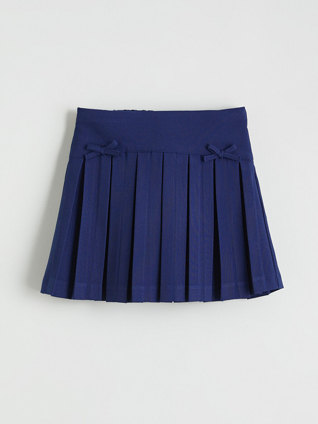 Elastic Waist Basic Girl Pleated Skirt