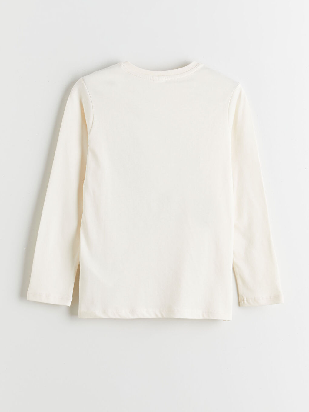 Ekru Bisiklet Yaka Erkek Çocuk Pijama Üst-1