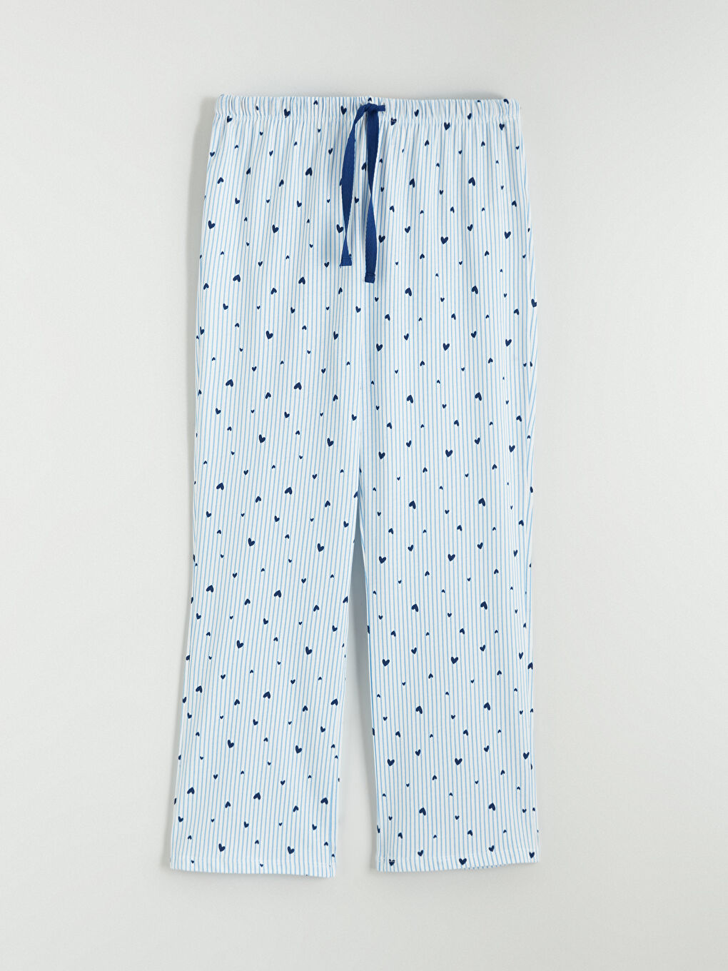 Женский пижамный комплект с круглым вырезом и принтом-7