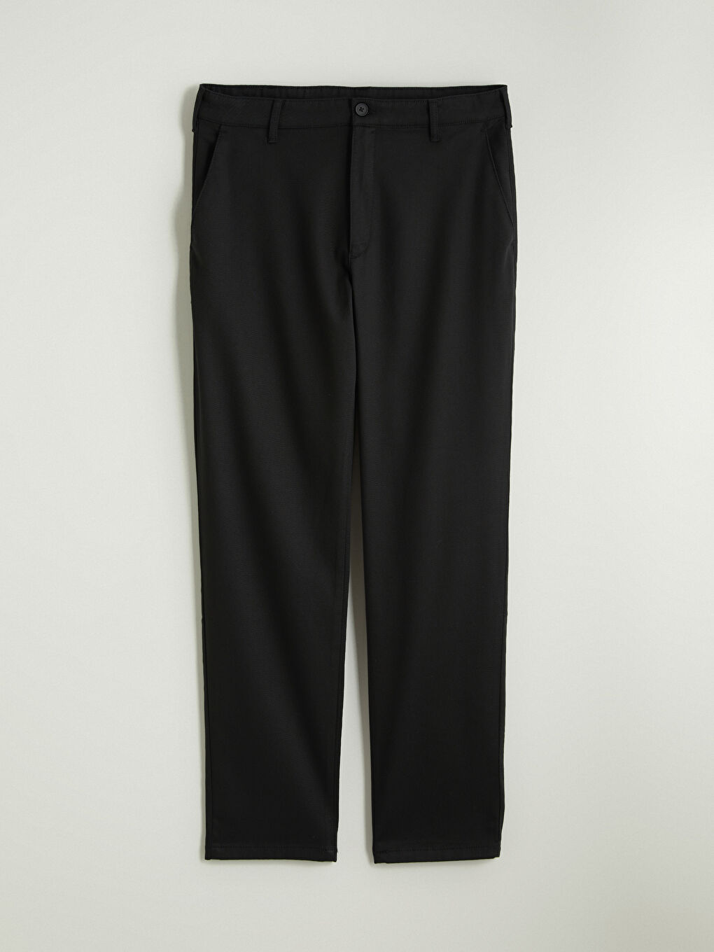 Siyah Standart Kalıp Gabardin Erkek Pantolon-4