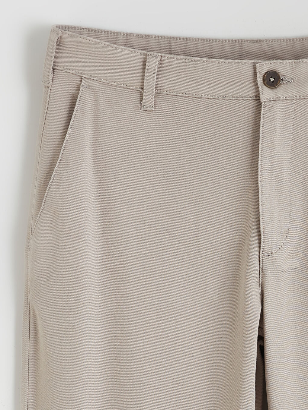 Bej Standart Kalıp Gabardin Erkek Pantolon-5