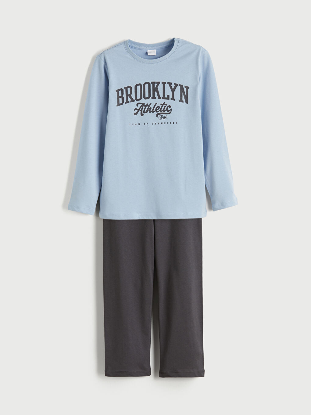 Mavi Bisiklet Yaka Erkek Çocuk Pijama Takımı-2