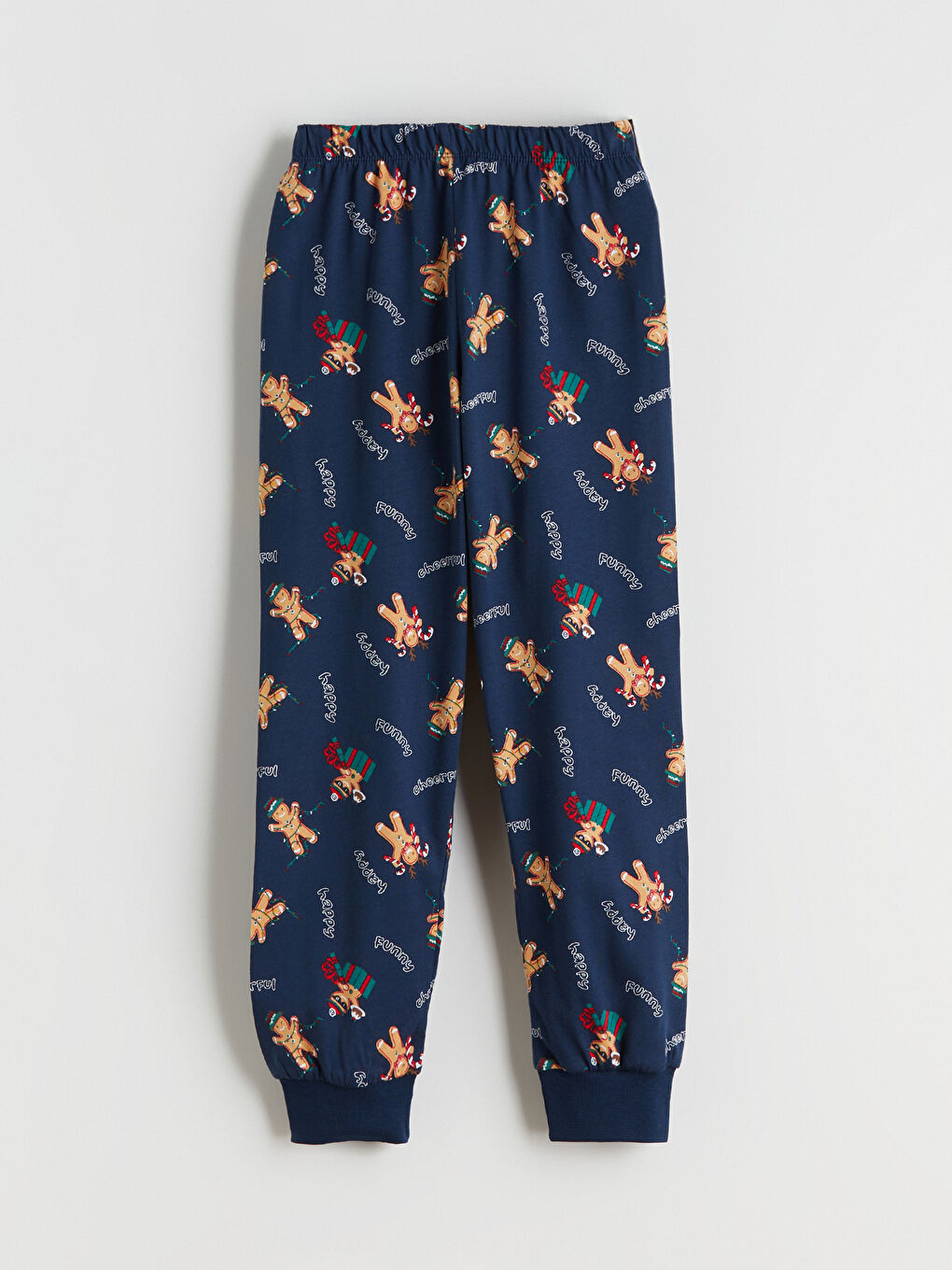 Kahverengi Bisiklet Yaka Yılbaşı Temalı Erkek Çocuk Pijama Takımı-6