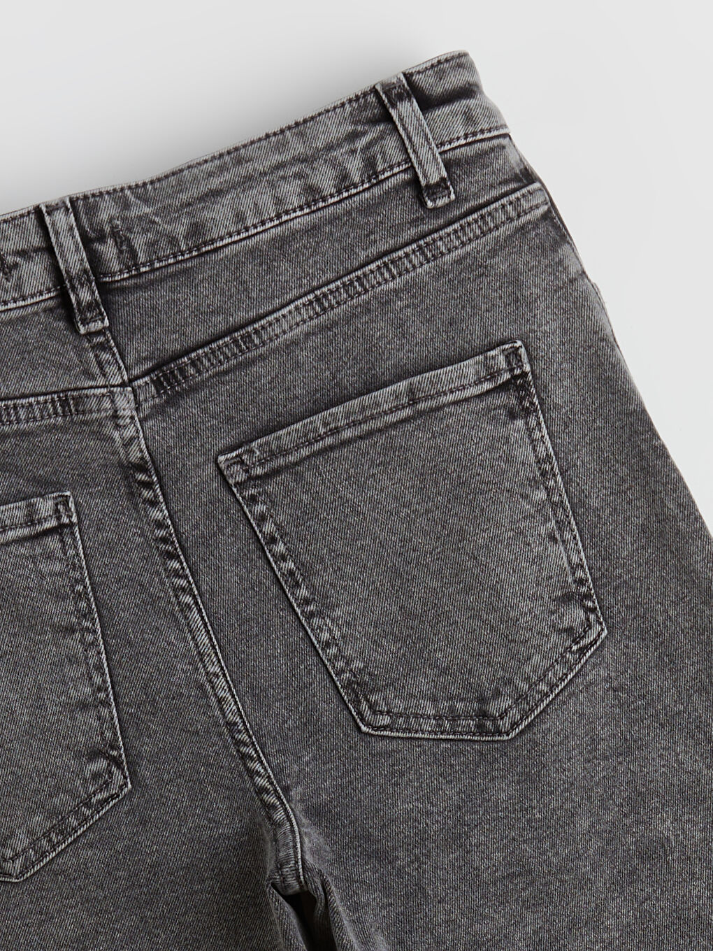 Siyah Wideleg Kadın Jean Pantolon-5