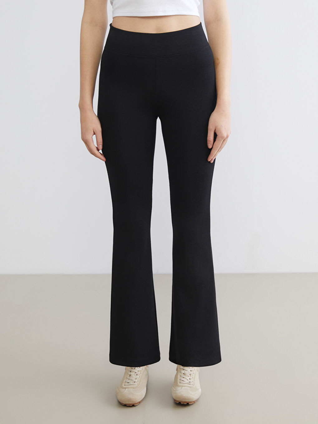 Elasticated Waist Flared Women's Sweatpants-1