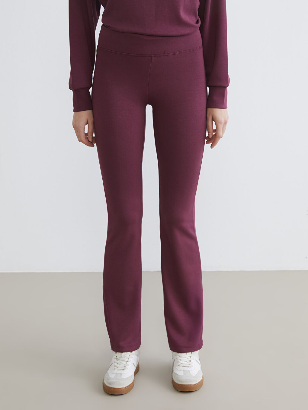 Elasticated Waist Flared Women's Sweatpants-1