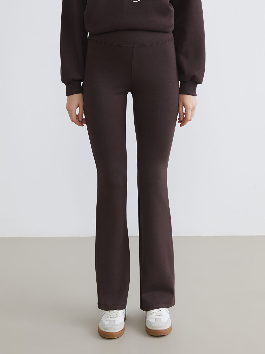 Elasticated Waist Flared Women's Sweatpants-1