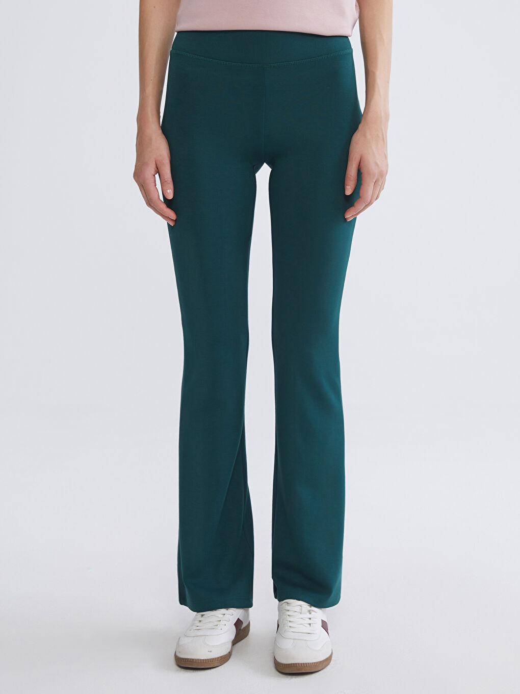 Elasticated Waist Flared Women's Sweatpants-1