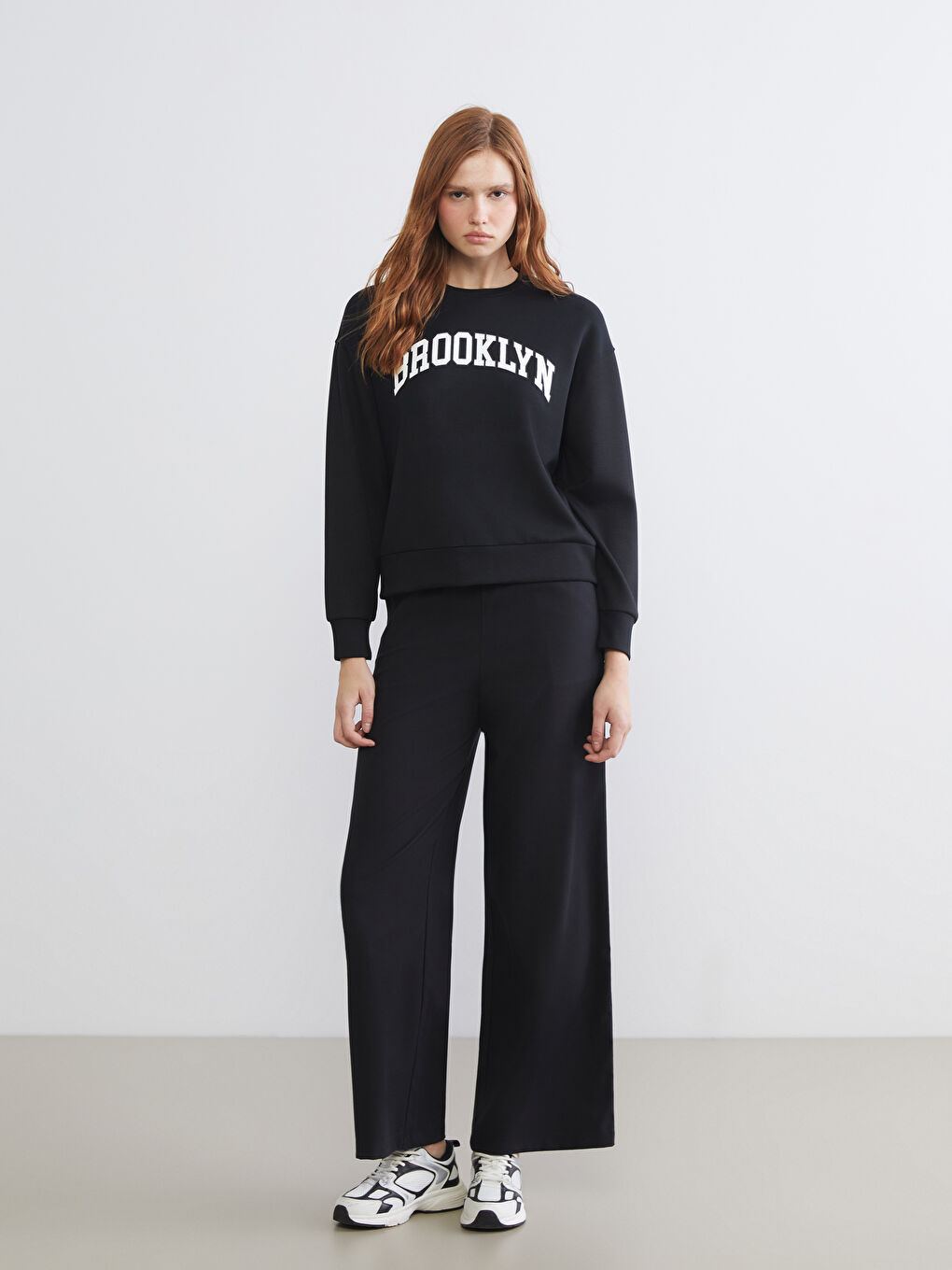 Brooklyn Printed Oversize Women's Sweatshirt-1