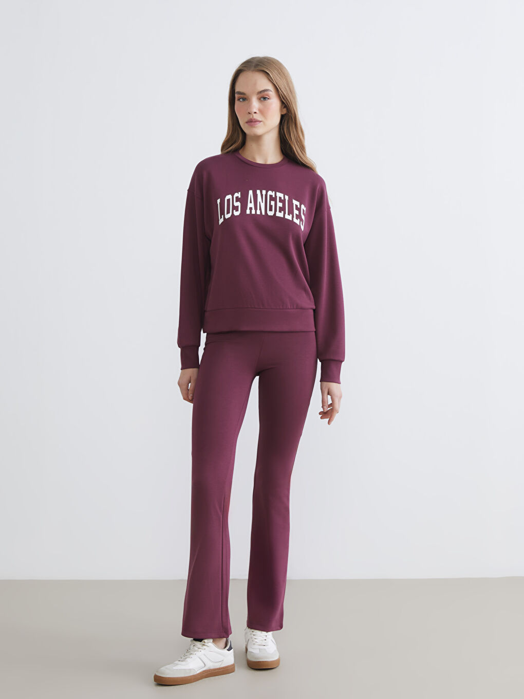 Los Angeles Printed Oversize Women's Sweatshirt-1