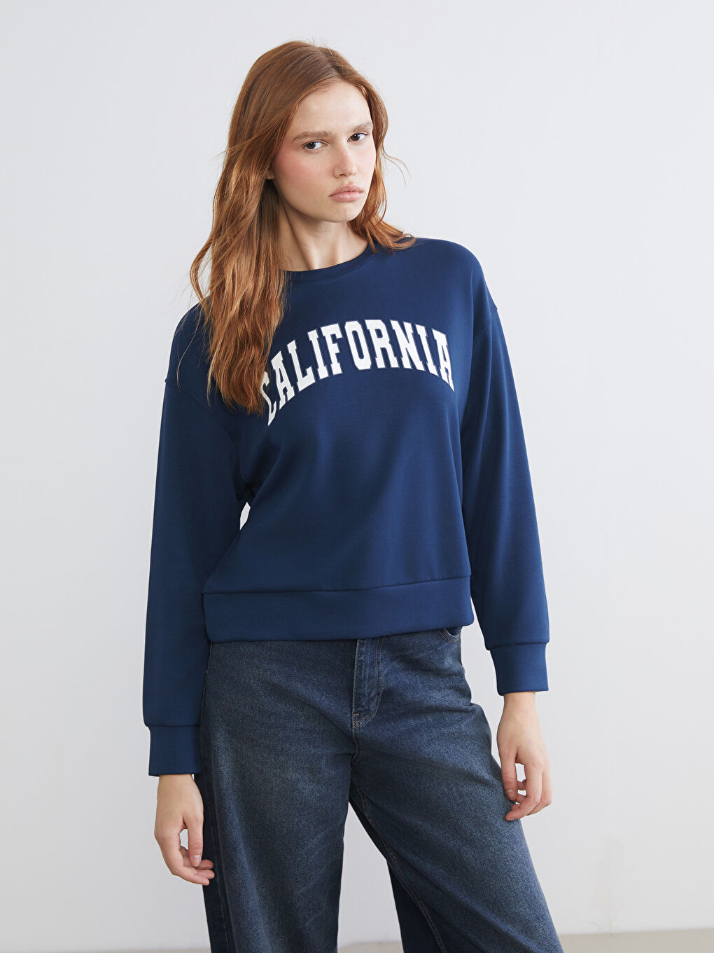 California Printed Oversize Women's Sweatshirt