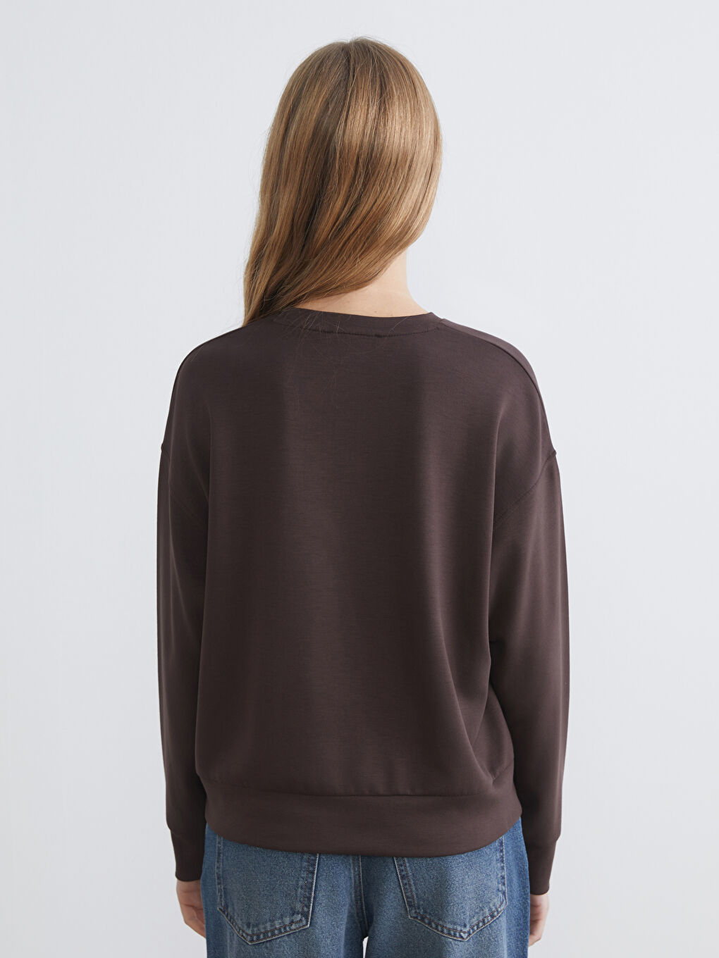 New York Printed Oversize Women's Sweatshirt-3