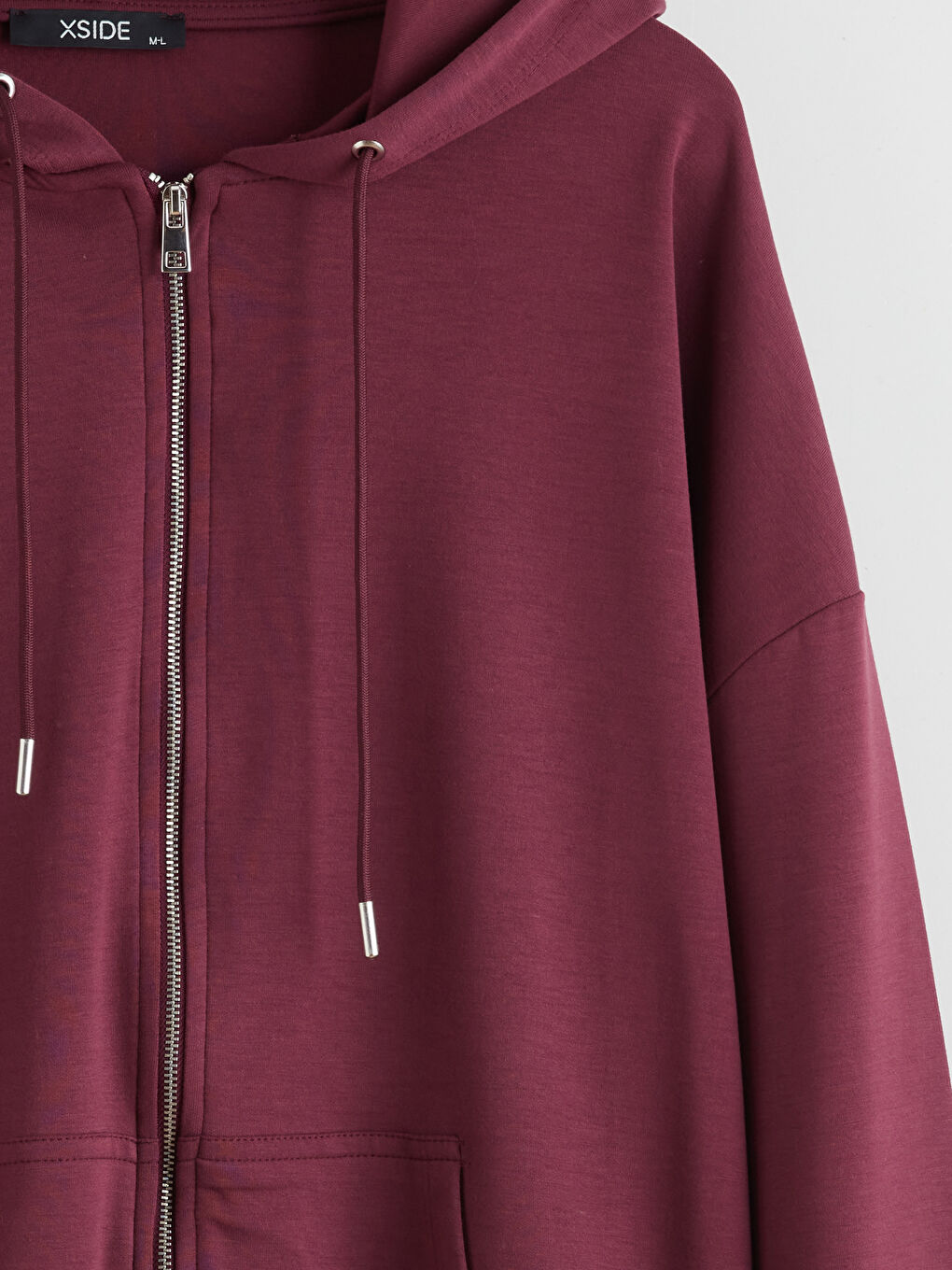 Hooded Oversize Women's Zipper Sweatshirt-5