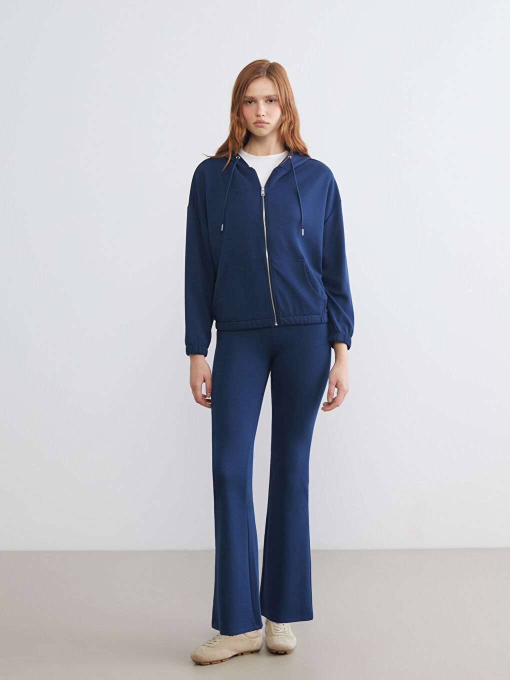 Hooded Oversize Women's Zipper Sweatshirt-1