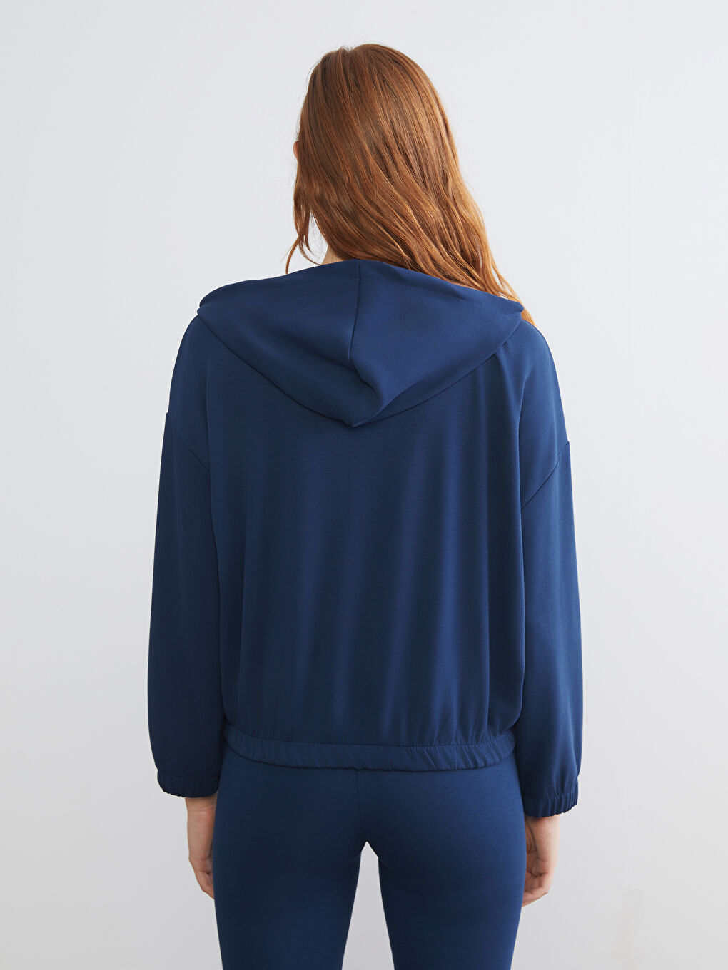 Hooded Oversize Women's Zipper Sweatshirt-3