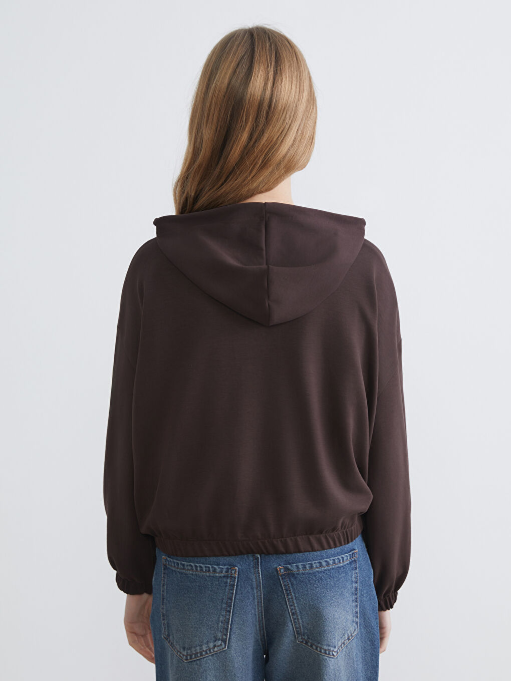 Hooded Oversize Women's Zipper Sweatshirt-3