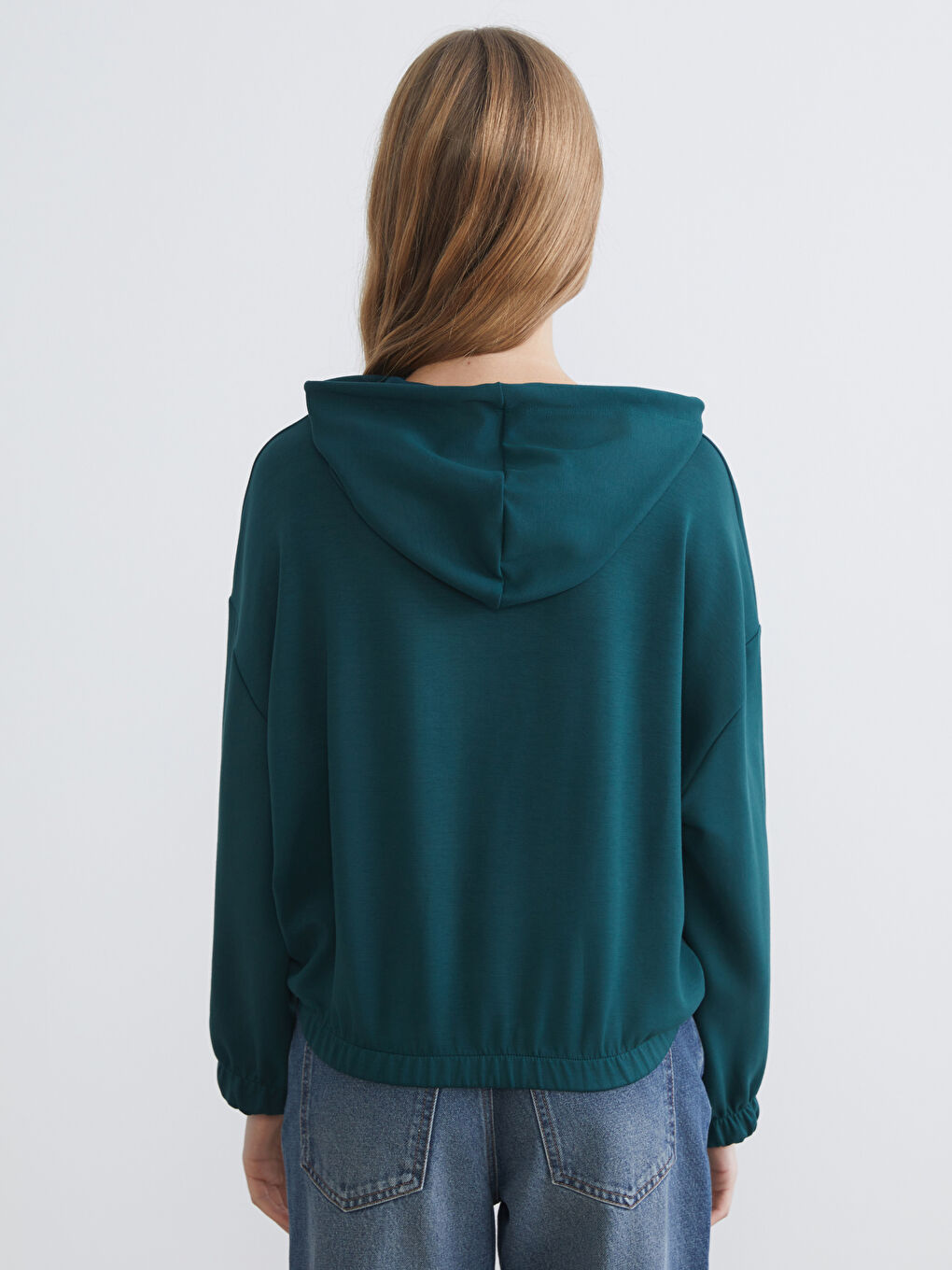 Hooded Oversize Women's Zipper Sweatshirt-3