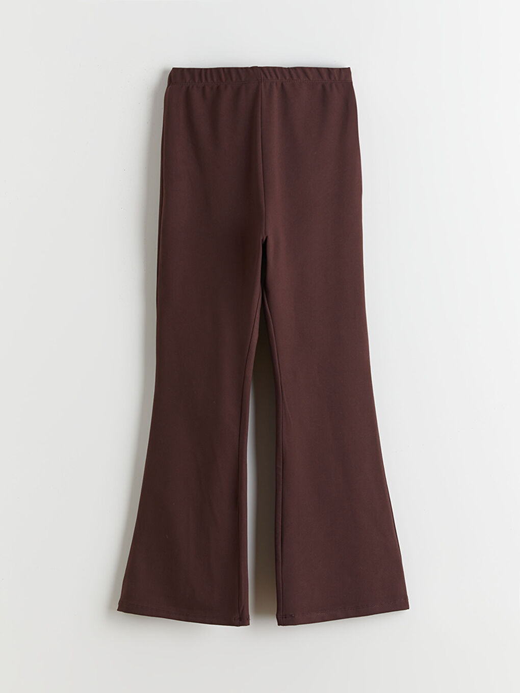 Kahverengi Beli Lastikli İspanyol Paça Kız Çocuk Tayt-2