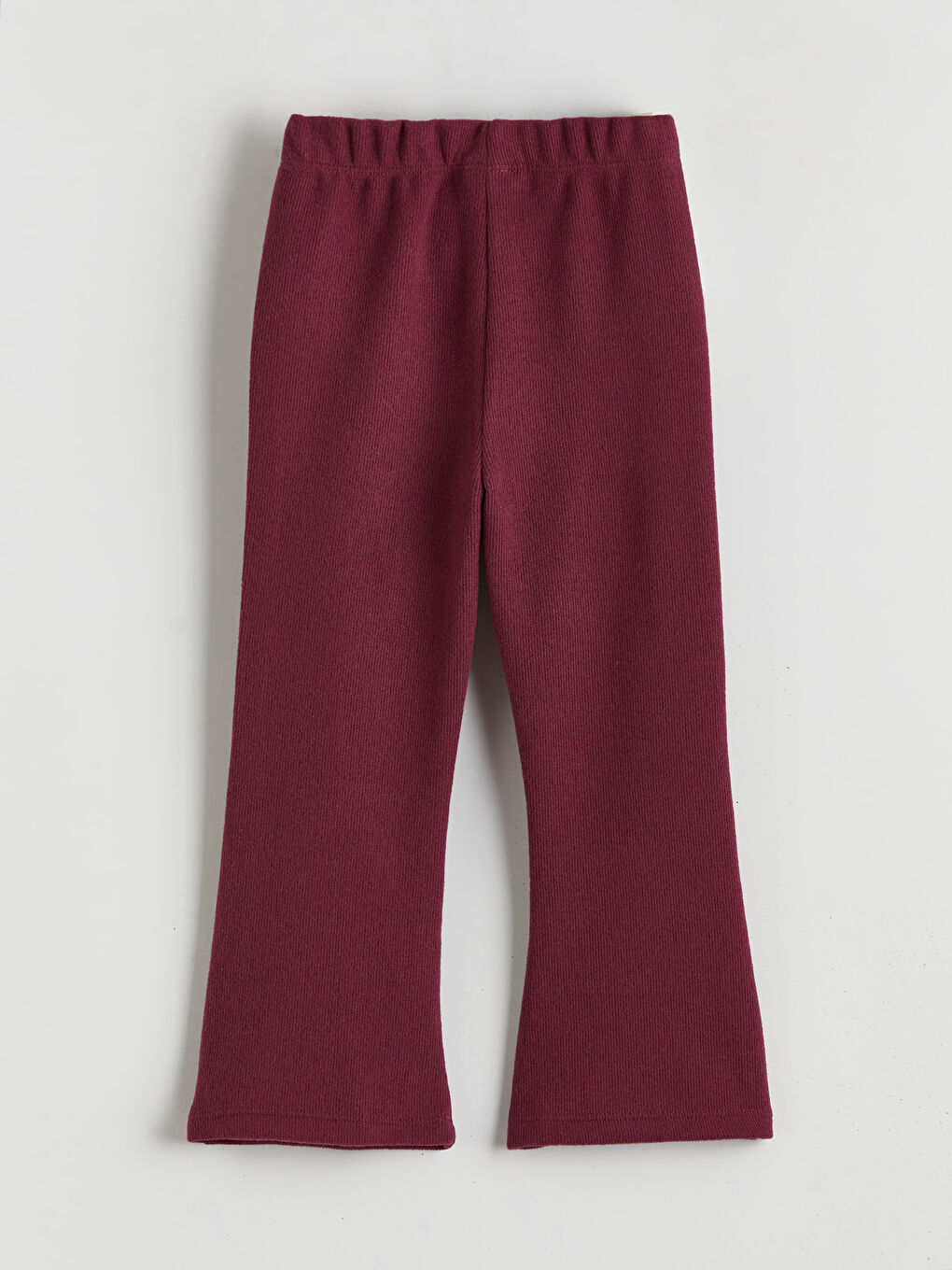 Bordo Beli Lastikli Kız Çocuk Pantolon-1