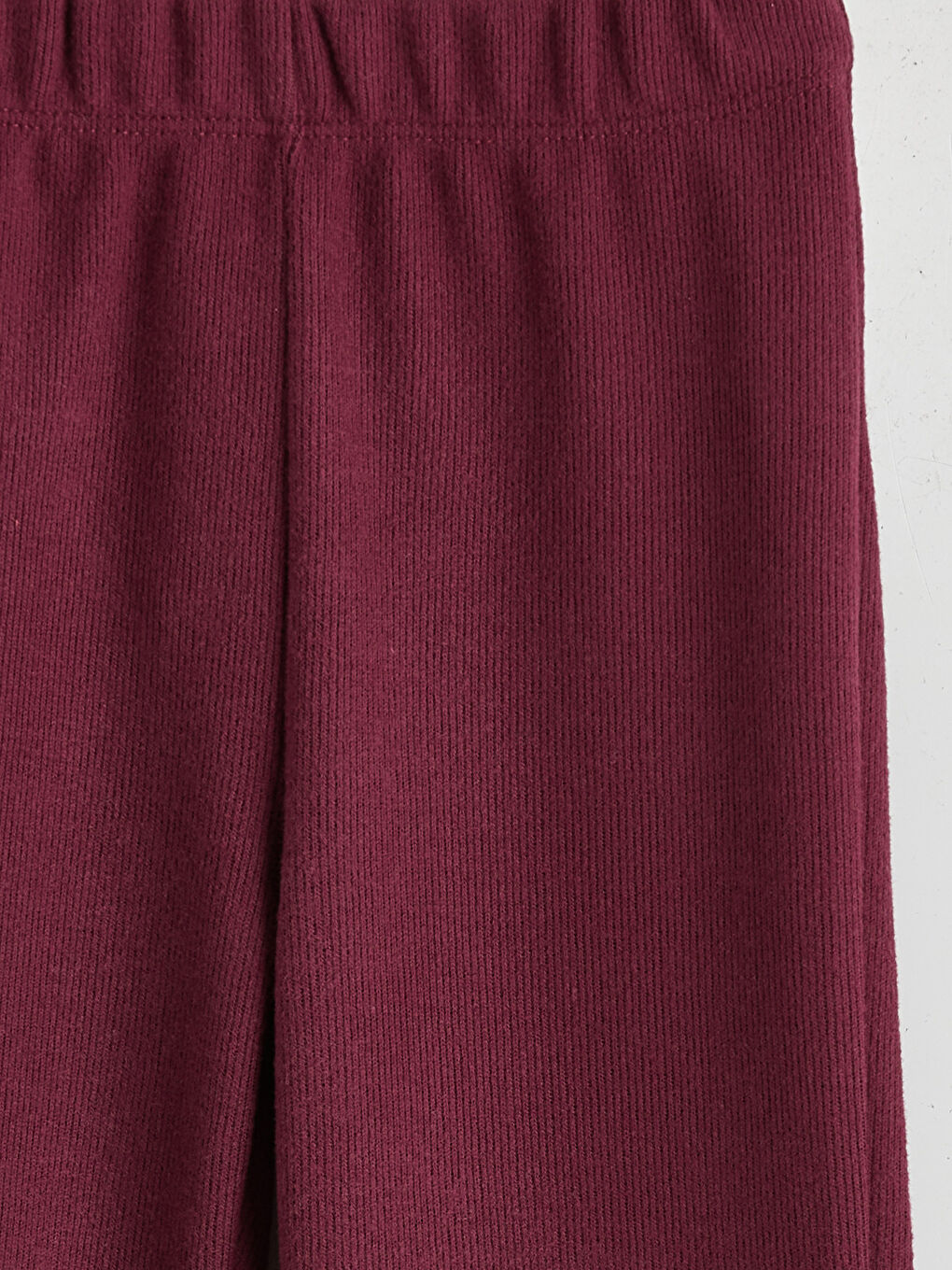 Bordo Beli Lastikli Kız Çocuk Pantolon-2