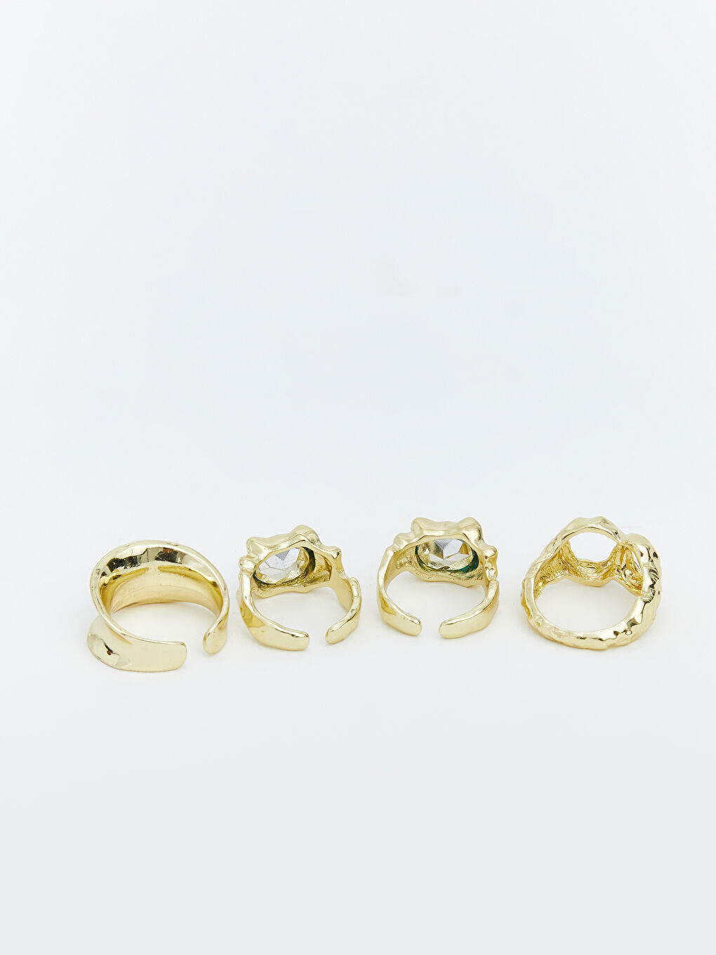 Sarı 4 Parça Kadın Yüzük Seti-2