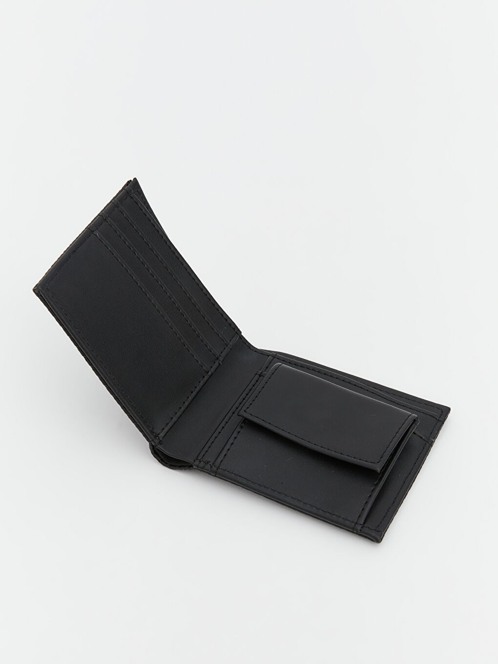 Siyah Deri Görünümlü Erkek Cüzdan-2
