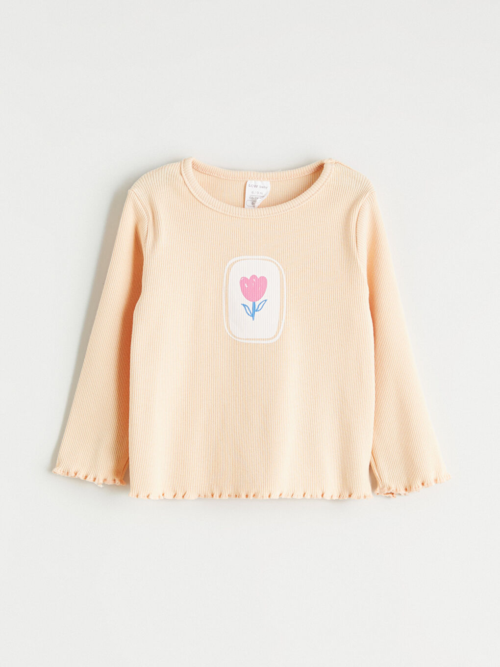 Mercan Bisiklet Yaka Kız Bebek Tişört ve Tayt-1