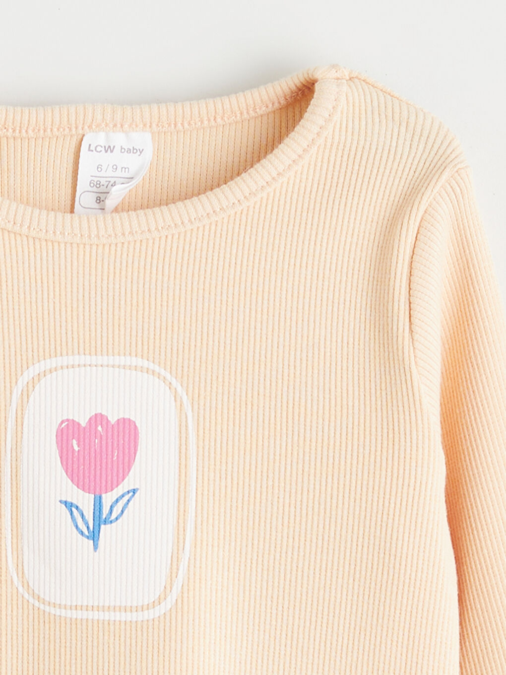 Mercan Bisiklet Yaka Kız Bebek Tişört ve Tayt-2