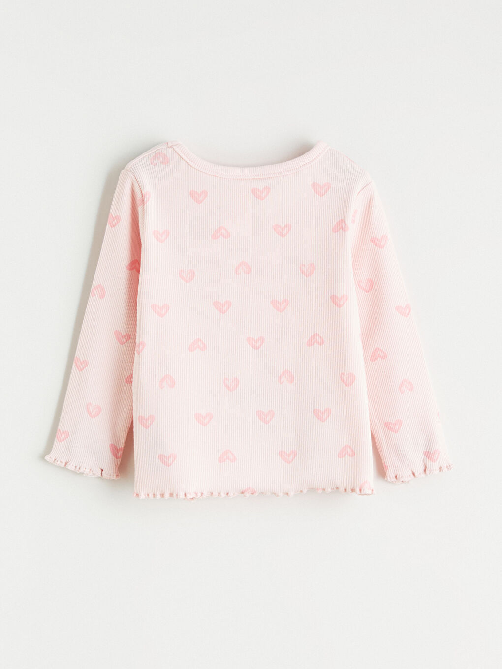 Pembe Bisiklet Yaka Kız Bebek Tişört ve Tayt-3