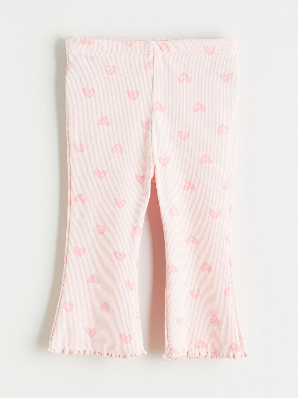 Pembe Bisiklet Yaka Kız Bebek Tişört ve Tayt-4