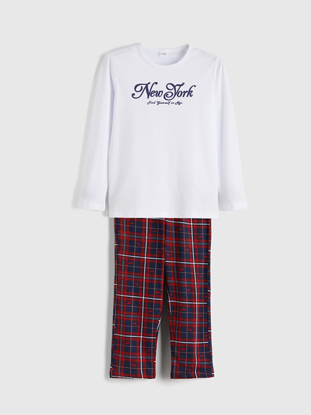 Crew Neck Boys' Pyjama Set-2