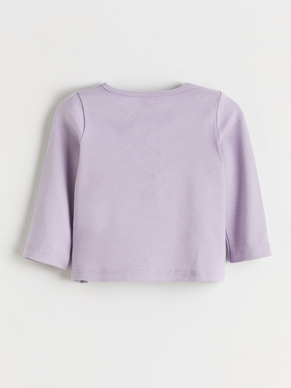 Lila Bisiklet Yaka Kız Bebek Tişört ve Tayt-2