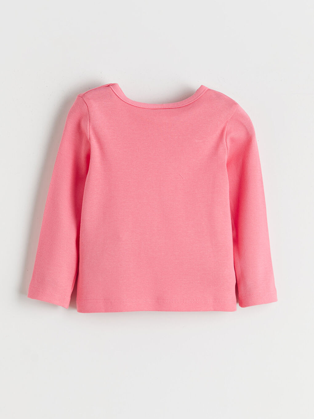 Pembe Bisiklet Yaka Kız Bebek Tişört ve Tayt-2